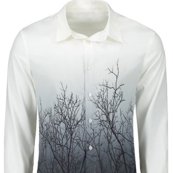 Men's Tree Branch Shirt Long Sleeve New - Picture 1 of 3